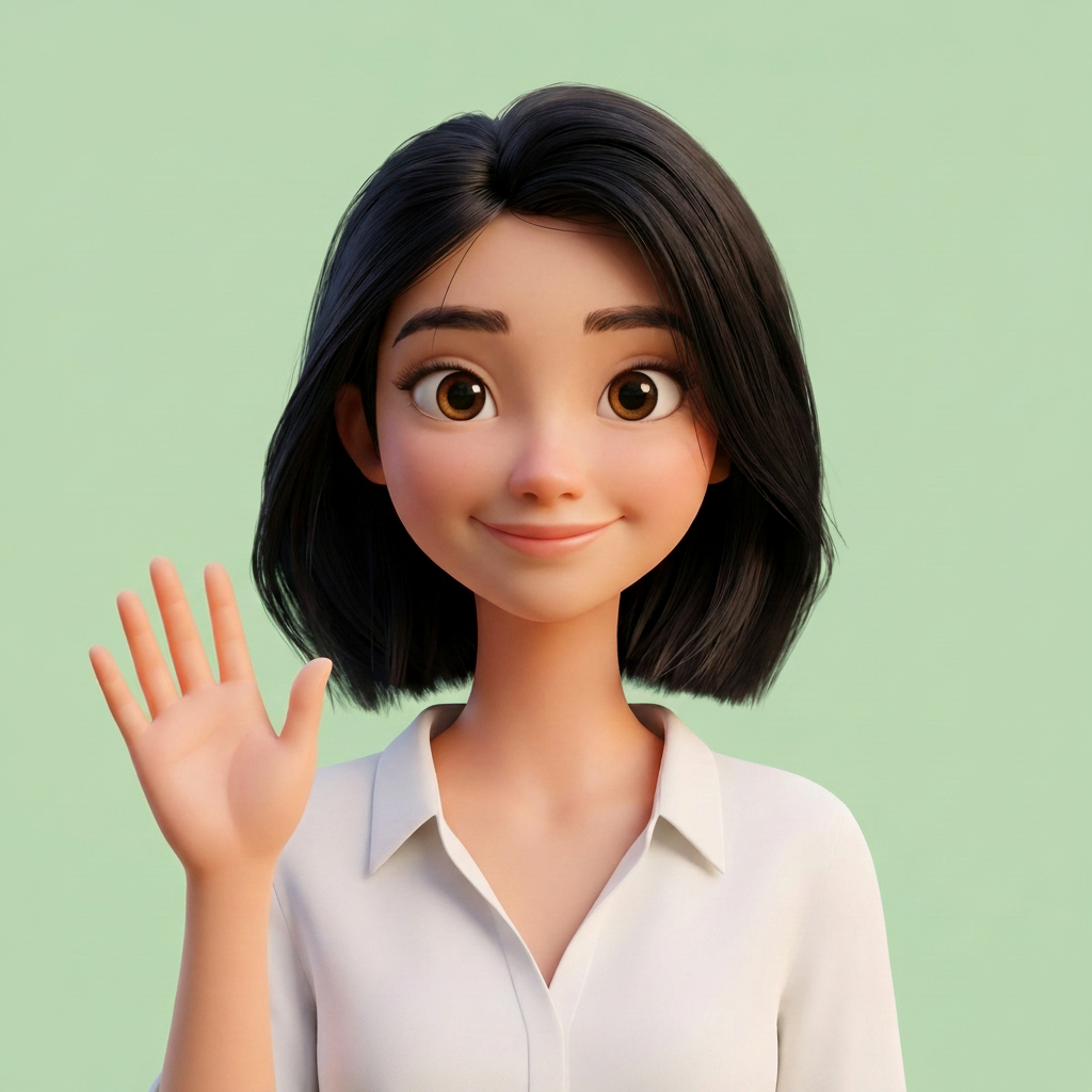 Khadiza AI waving hello