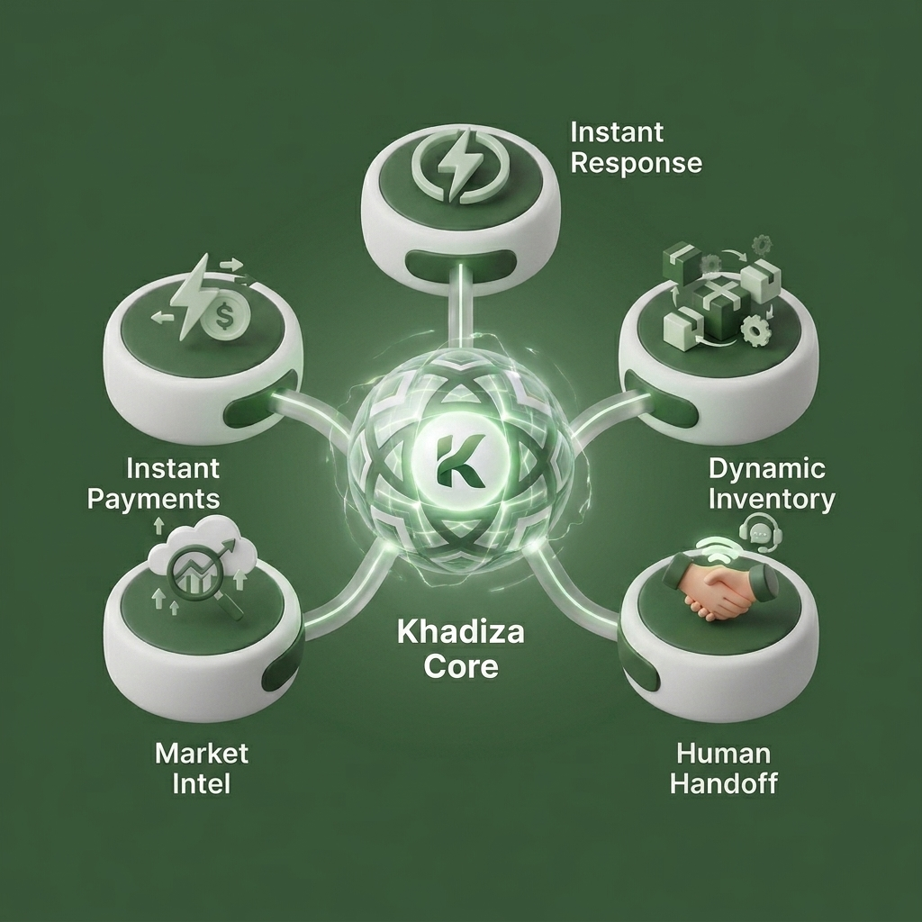 Khadiza AI Feature Overview Diagram